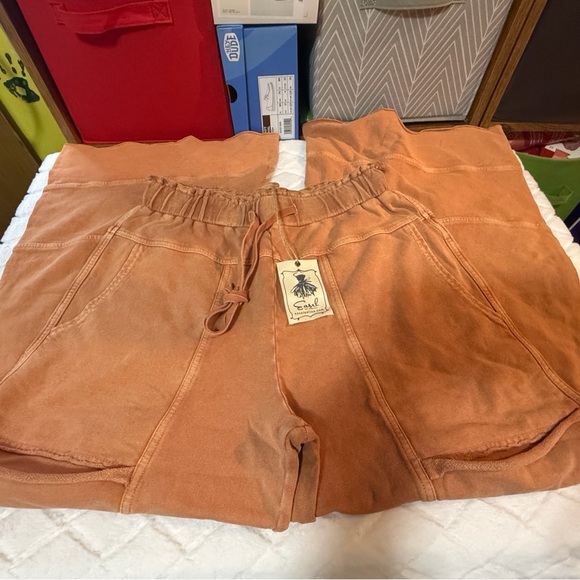 Easel Wide Leg Pants in Rust - Picture 4 of 16